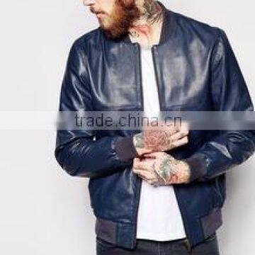 Waxed leather jacket Genuine sheepskin Leather Jacket for men high quality