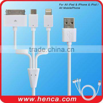 3 In 1 Multi Usb Data Cable For Iphone For Samsung