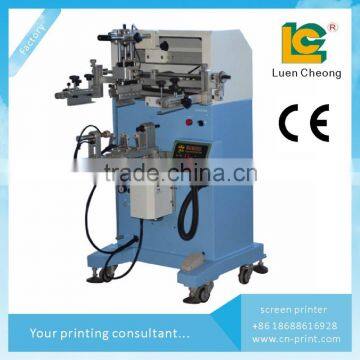 mug plastic paper cup Bottle bucket plane cylinder Screen Printing Machine LC-PA-300E screen printer for metal , pen shampoo