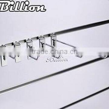 Hanging Hooks Supermarket Slatwall board Hooks chrome display stand hook