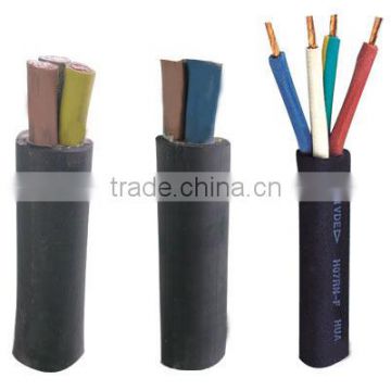 Flexible rubber sheathed semi-conducting screen mining cable