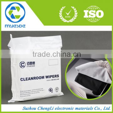 laser Sealed industrial disposable 100% polyester Cleanroom wiper cloth