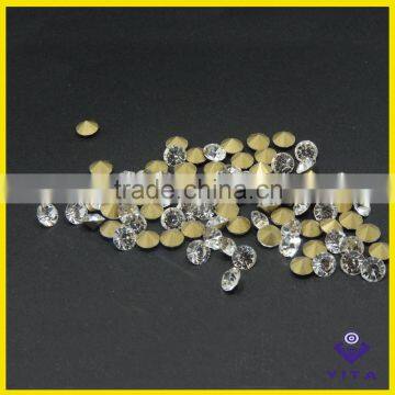SS20 White Glass Rhinestone Chaton Non Flatback for Hair Accessories