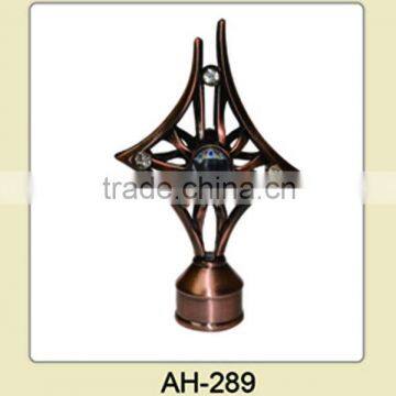 Fujian Zinc Alloy curtain finials for curtain rod,curtain pipe