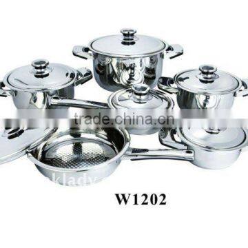 wide edge stainless steel cookware set