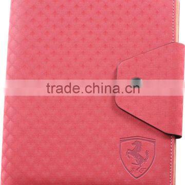 2014 fancy logo leather cover notebook planner