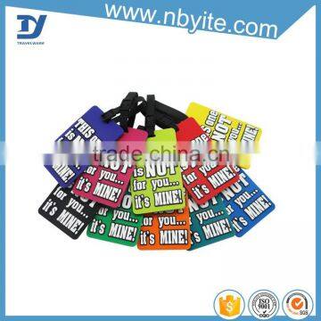 wholease custom bulk plastic soft pvc rubber id card holder loop strap shape travel hotel hang luggage tag