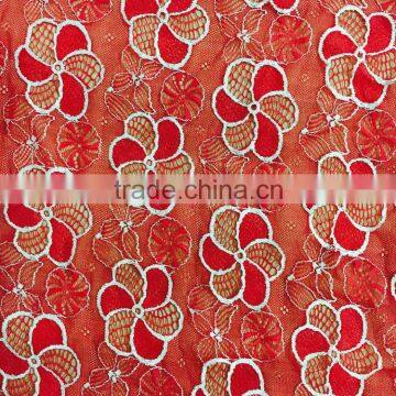 cheap lace fabric stocks from tianhua lace factory two tone 8861