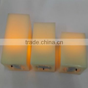 3pcs of set ivory wax paraffin LED Electronic Flameless Smokeless Candle Light