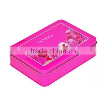 pink printing medical health care rectangular metal box manufacture