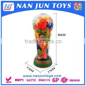 world cup kids funny intelligent plastic DIY buliding block toy for kids