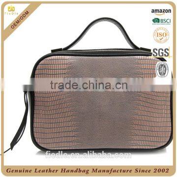 CSS1496-001 2016 Newest Chinese Manufacturer Made Lady Metal Genuine Leather Lizard Grain Coss Body Handbag photo-6