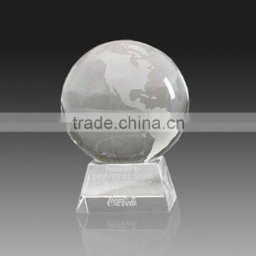 Personalization k9 award with base optical glass with ball engraving blank global trophy crystal                        
                                                Quality Choice