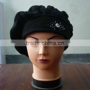 Black with diamond women hat