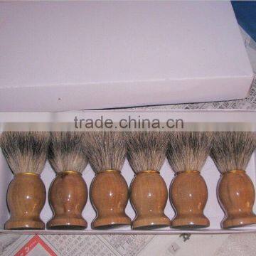 High-grade Stock Men Badger Hair Brush Shaving Wooden Handle Beard Brush
