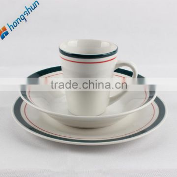 Good quality white ceramic portuguese stonware dinnerware set