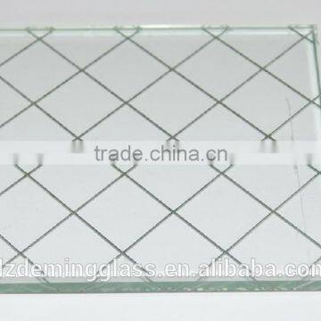 6mm,7mm,10mm wired glass with CE,CCC,ISO certification for building