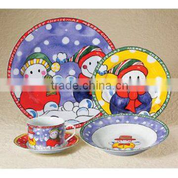 Children porcelain dinner set,ceramic enfant tableware with animal