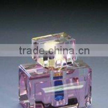 Modern Lady Crystal Scent Bottle Pink Glass Perfume Bottle