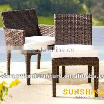 2012 patio garden aliumium PE rattan dining chairs