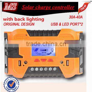 hot sale 30A pwm LCD USB SOLAR charge controller 12V 24V