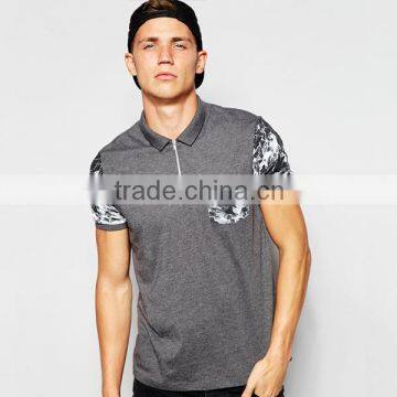 muscle fit polo shirt in pique with polka dot print