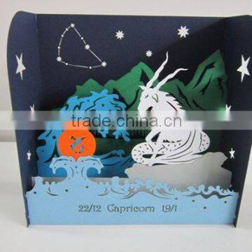 Capricornus New Zodiac 3d pop up card