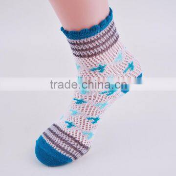 2016 custom lady jaquard Rumi Socks with pointelle pattern Rumi socks lady Rumi socks