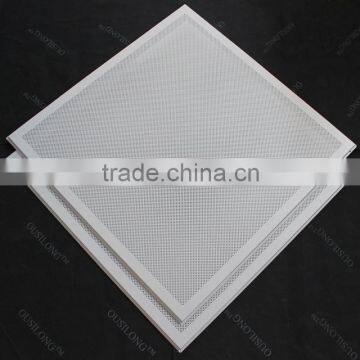 Dia1.8mm Perforated Aluminum Flase Metal Lay In ceiling Tiles 600x600mm