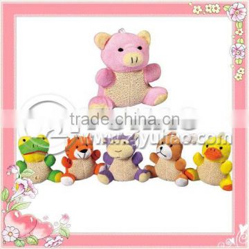 Promotional cartoon bath sponge,bear shaped bath sponge