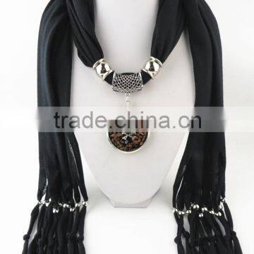 custom fashion new lady skull pendant scarf for women