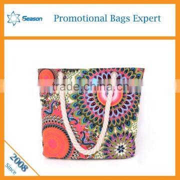 Custom Printed Women Canvas Tote Shoulder Bags Women Handbags photo-5