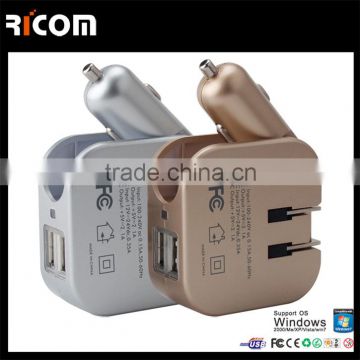 Patent 2 usb Travel AC Charger Power Adapter,Travel Car Charger For Mobile Phone Accessories-UC311-Shenzhen Ricom