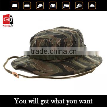 2016 New High Quality Cheap Custom Boonie Cap Classic Military Camo Bucket Hat With String