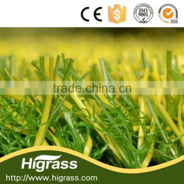 Good drainage Green yellow synthetic grass factory