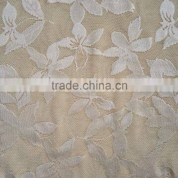 2015 new design 9/91 spandex nylon floral patern jacquard fabric, women wear jacquard fabric