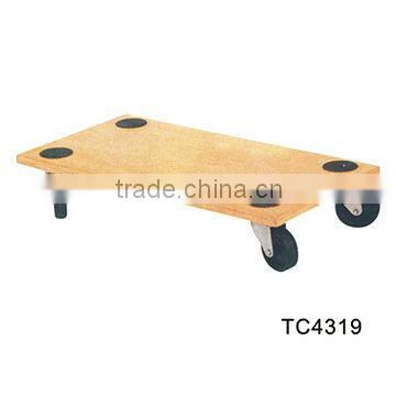 Heavy duty caster wheel for wooden platform trolley