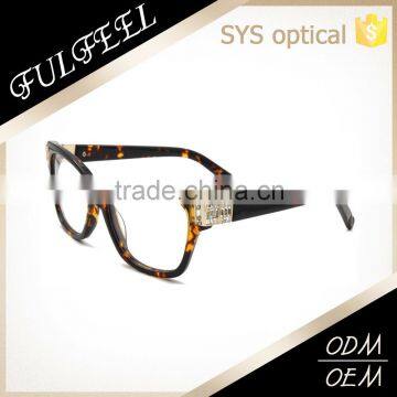 High Quality Acetate Optical Frame With Spring Hinge Jewelry Decoration photo-4