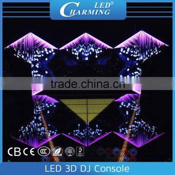 2015 popular design magic triangle led screen, led dj booth for show/disco/nightclub