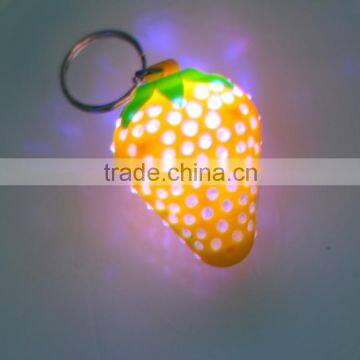 2016 Fashion Cute Plastic Strawberry Key Holder, Multicolor LED Key Ring Unisex/ photo-4