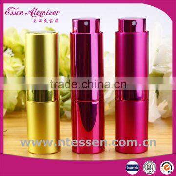 15ml Colorful Refillable Twist Up Aluminium Perfume Atomizer