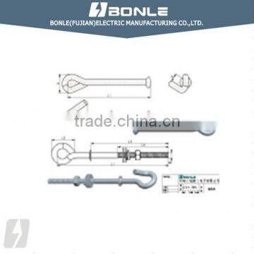 Hot dip galvanized hardware pigtail strip bolt