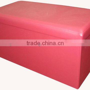 stronger!! RED PVC Leather foldable storage stool