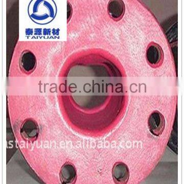 Wear resistant rubber lined steel pipe