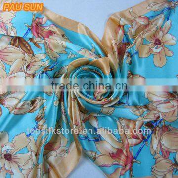 in stock 100% satin real silk scarf