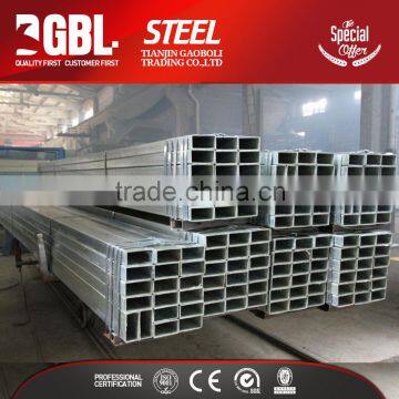 hollow section retangular pre galvanized steel pipe price per meter