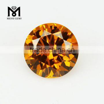 New Arrival Losse Stone Faceted Round 8.0mm Citrine Nano