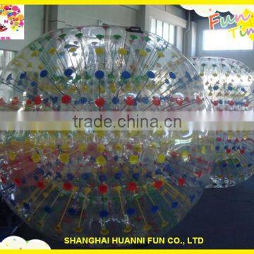 TPU/PVC football inflatable body zorb ball/ inflatable body zorbing ball for kids