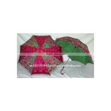 Hand Embroidered Outdoor Sun Umbrella