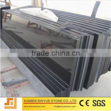 Chinese Natural Polished Black Granite Steps